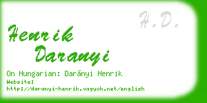 henrik daranyi business card