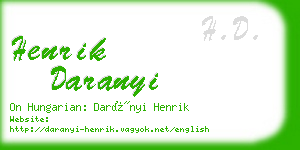 henrik daranyi business card